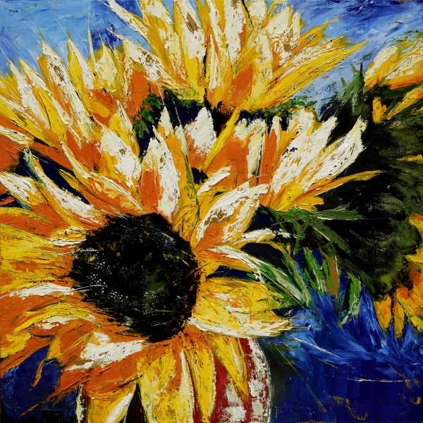 Abstract Art Van Gogh Sunflowers