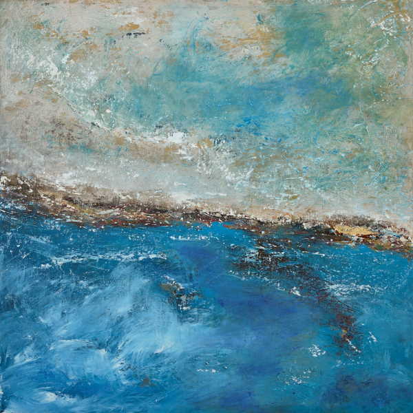 Abstract Art Beach Blue Themed